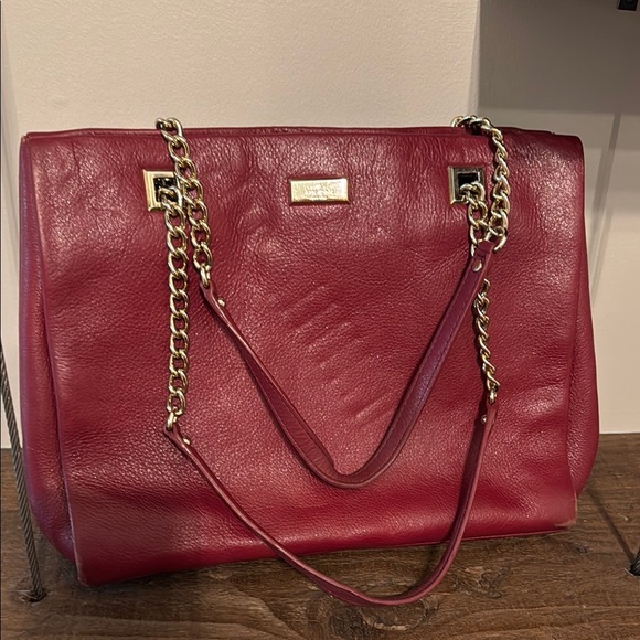 kate spade Handbags - Kate Spade Red Leather Tote Bag